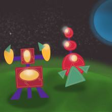 glowing-robots